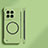 Custodia Plastica Rigida Senza Cornice Cover Opaca con Mag-Safe Magnetic per OnePlus 12 5G Verde Pastello