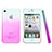 Custodia Plastica Trasparente Rigida Sfumato per Apple iPhone 4 Rosa