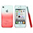 Custodia Plastica Trasparente Rigida Sfumato per Apple iPhone 4 Rosso