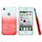 Custodia Plastica Trasparente Rigida Sfumato per Apple iPhone 4S Rosso