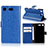 Custodia Portafoglio In Pelle con Stand L01 per Sony Xperia XZ1 Compact Blu