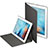 Custodia Portafoglio In Pelle con Stand L02 per Apple iPad 4 Nero
