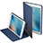 Custodia Portafoglio In Pelle con Stand L02 per Apple iPad Mini 3 Blu