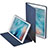 Custodia Portafoglio In Pelle con Stand L02 per Apple iPad Mini 4 Blu