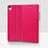 Custodia Portafoglio In Pelle con Stand L02 per Huawei Ascend P7 Rosa Caldo