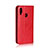 Custodia Portafoglio In Pelle con Stand L02 per Huawei Honor 10 Lite Rosso