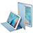 Custodia Portafoglio In Pelle con Stand L03 per Apple iPad Mini 4 Cielo Blu