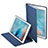 Custodia Portafoglio In Pelle con Stand L04 per Apple iPad Mini 4 Blu