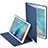 Custodia Portafoglio In Pelle con Stand L04 per Apple iPad Pro 9.7 Blu