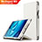 Custodia Portafoglio In Pelle con Stand L04 per Huawei Mediapad M3 8.4 BTV-DL09 BTV-W09 Bianco