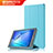 Custodia Portafoglio In Pelle con Stand per Huawei MediaPad T3 7.0 BG2-W09 BG2-WXX Cielo Blu