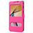 Custodia Portafoglio In Pelle con Stand per Samsung Galaxy On7 (2016) G6100 Rosa Caldo