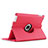 Custodia Portafoglio In Pelle con Stand Rotazione per Apple iPad 2 Rosso