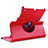 Custodia Portafoglio In Pelle con Stand Rotazione per Apple iPad Mini 3 Rosso