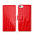 Custodia Portafoglio In Pelle con Supporto Coccodrillo per Apple iPhone 5 Rosso