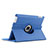 Custodia Portafoglio In Pelle con Supporto Girevole per Apple iPad 2 Blu