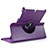 Custodia Portafoglio In Pelle con Supporto Girevole per Apple iPad Mini 2 Viola