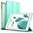 Custodia Portafoglio In Pelle con Supporto L01 per Apple iPad 2 Verde