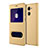 Custodia Portafoglio In Pelle con Supporto L01 per Huawei Enjoy 7 Plus Oro