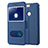 Custodia Portafoglio In Pelle con Supporto L01 per Huawei Honor 8 Blu