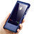 Custodia Portafoglio In Pelle con Supporto L01 per Huawei Honor V9 Blu