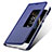 Custodia Portafoglio In Pelle con Supporto L01 per Huawei P8 Blu