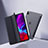 Nero Custodia Portafoglio In Pelle con Supporto L02 per Apple iPad Pro 12.9 (2022) Nero