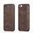 Custodia Portafoglio In Pelle con Supporto L02 per Apple iPhone 5 Marrone