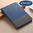 Custodia Portafoglio In Pelle con Supporto L02 per Apple New iPad 9.7 (2018) Blu