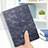 Custodia Portafoglio In Pelle con Supporto L03 per Apple New iPad 9.7 (2017) Blu