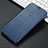 Custodia Portafoglio In Pelle con Supporto L04 per Samsung Galaxy Note 5 N9200 N920 N920F Blu