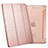 Custodia Portafoglio In Pelle con Supporto L05 per Apple iPad Mini 3 Oro Rosa