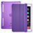 Custodia Portafoglio In Pelle con Supporto L06 per Apple iPad Mini 4 Viola