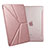 Custodia Portafoglio In Pelle con Supporto L08 per Apple New iPad 9.7 (2017) Oro Rosa
