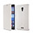 Bianco Custodia Portafoglio In Pelle con Supporto per Huawei Ascend Mate 2 Bianco