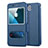 Blu Custodia Portafoglio In Pelle con Supporto per Huawei Enjoy 5 Blu