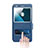 Custodia Portafoglio In Pelle con Supporto per Huawei Honor 7 Dual SIM Blu