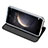 Custodia Portafoglio In Pelle con Supporto per Huawei Honor Magic Nero