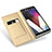 Custodia Portafoglio In Pelle con Supporto per LG V20 Oro