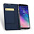 Custodia Portafoglio In Pelle con Supporto per Samsung Galaxy A6 Plus (2018) Blu