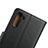 Custodia Portafoglio In Pelle con Supporto per Samsung Galaxy Note 10 Nero