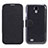 Custodia Portafoglio In Pelle con Supporto per Samsung Galaxy S4 i9500 i9505 Nero