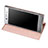 Custodia Portafoglio In Pelle con Supporto per Sony Xperia XZ1 Compact Oro Rosa