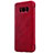 Custodia Portafoglio In Pelle con Supporto S01 per Samsung Galaxy S8 Plus Rosso