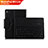 Custodia Portafoglio In Pelle con Tastiera L01 per Huawei MediaPad M3 Lite 10.1 BAH-W09 Nero