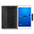 Custodia Portafoglio In Pelle con Tastiera L02 per Huawei MediaPad M3 Lite 10.1 BAH-W09 Nero