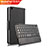 Custodia Portafoglio In Pelle con Tastiera per Huawei MediaPad T3 8.0 KOB-W09 KOB-L09 Nero