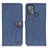 Custodia Portafoglio In Pelle Cover con Supporto A01D per Motorola Moto G50 Blu