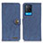Custodia Portafoglio In Pelle Cover con Supporto A01D per Oppo A54 4G Blu
