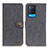 Custodia Portafoglio In Pelle Cover con Supporto A01D per Oppo A54 4G Nero